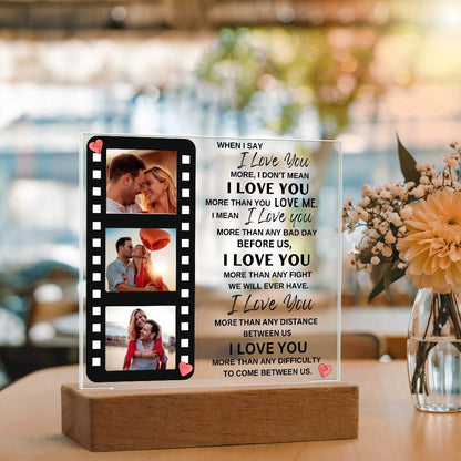 When I Say I Love You | Film Strip Photo Acrylic Light