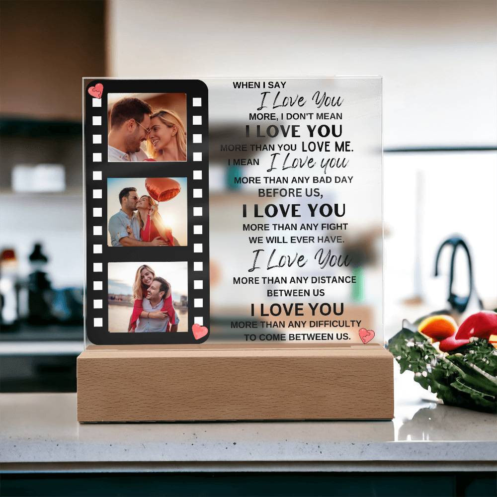 When I Say I Love You | Film Strip Photo Acrylic Light