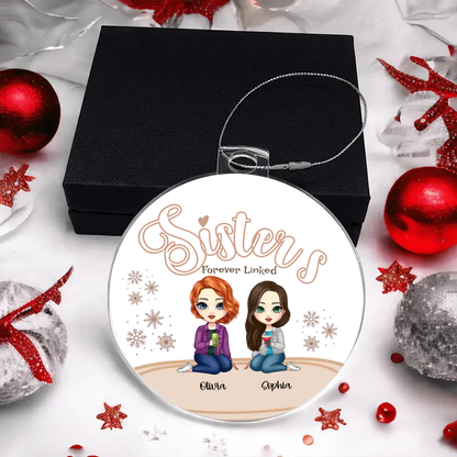 Luxury Sister's Forever Linked Acrylic Ornament