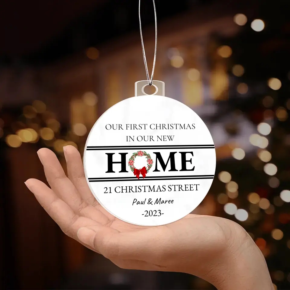 Luxury First Christmas in Our New Home | Customized | Acrylic Ornament