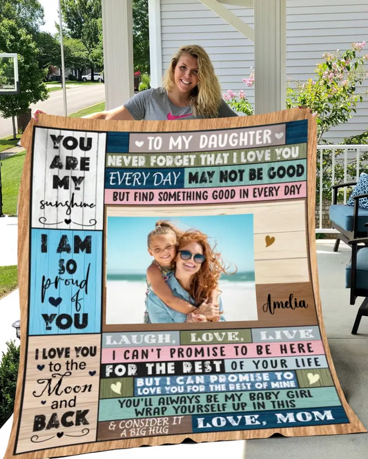 To My Daughter| Consider it a Hug | Personalized Photo Blanket