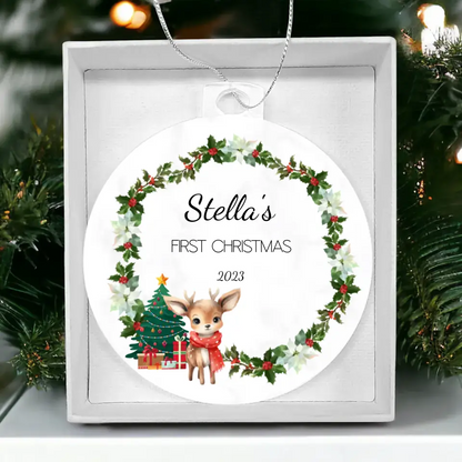 Luxury Babies First Christmas | Personalized Gift| Acrylic Ornament