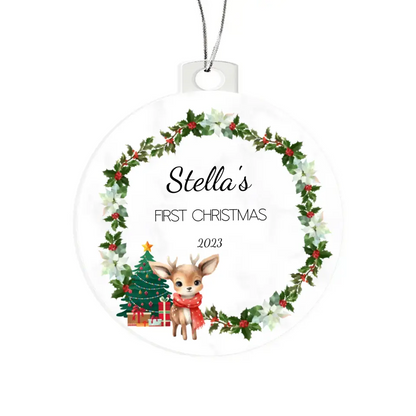Luxury Babies First Christmas | Personalized Gift| Acrylic Ornament