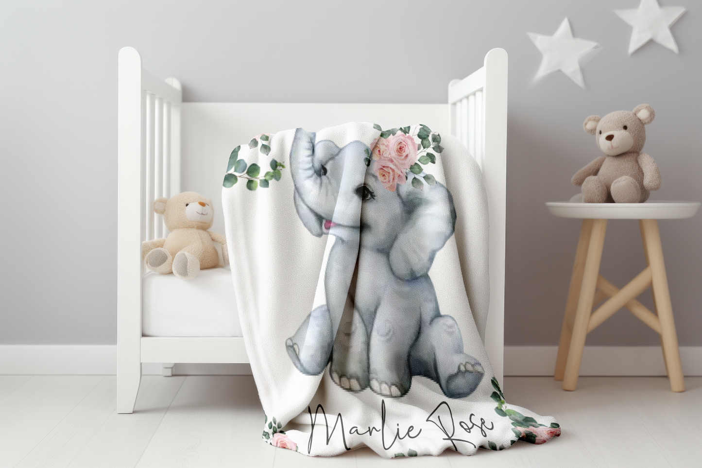 Rosie the Elephant | Plush Blanket