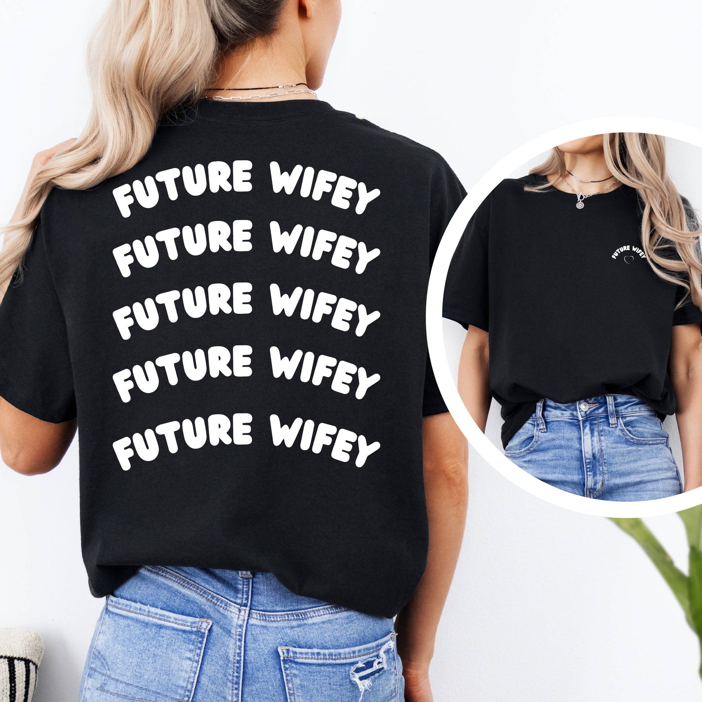 Future Wifey Tee | Black/ Bridal White