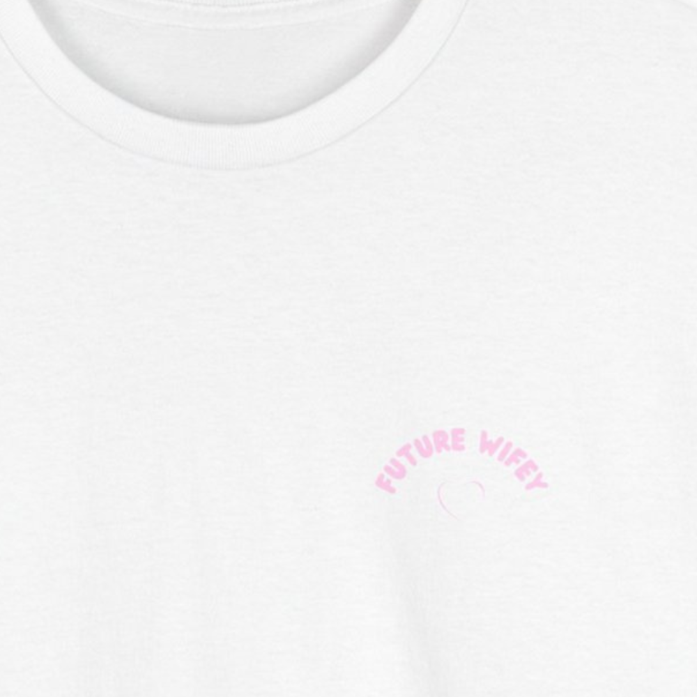 Future Wifey Tee | White / Marshmallow Pink