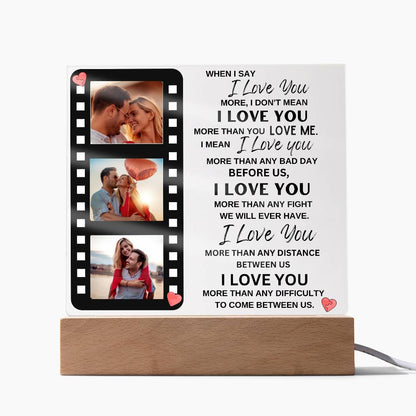 When I Say I Love You | Film Strip Photo Acrylic Light