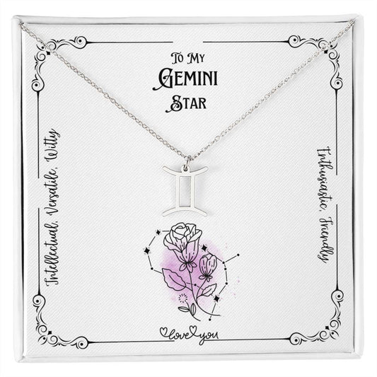 To My Gemini Star | Characteristics | Love Floral Zodiac Necklace