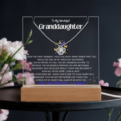 To My Granddaughter | I Am So Proud | Love Knot Glow Set