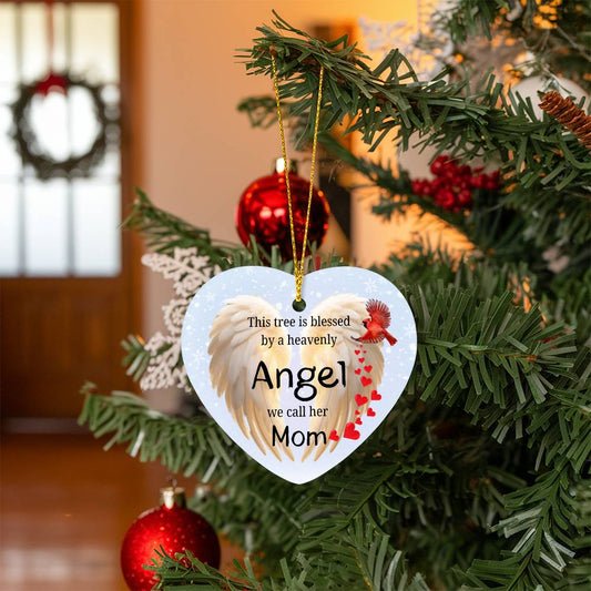 This Tree Is Blessed | Memorial Mom | Heart Gloss Tree Ornament