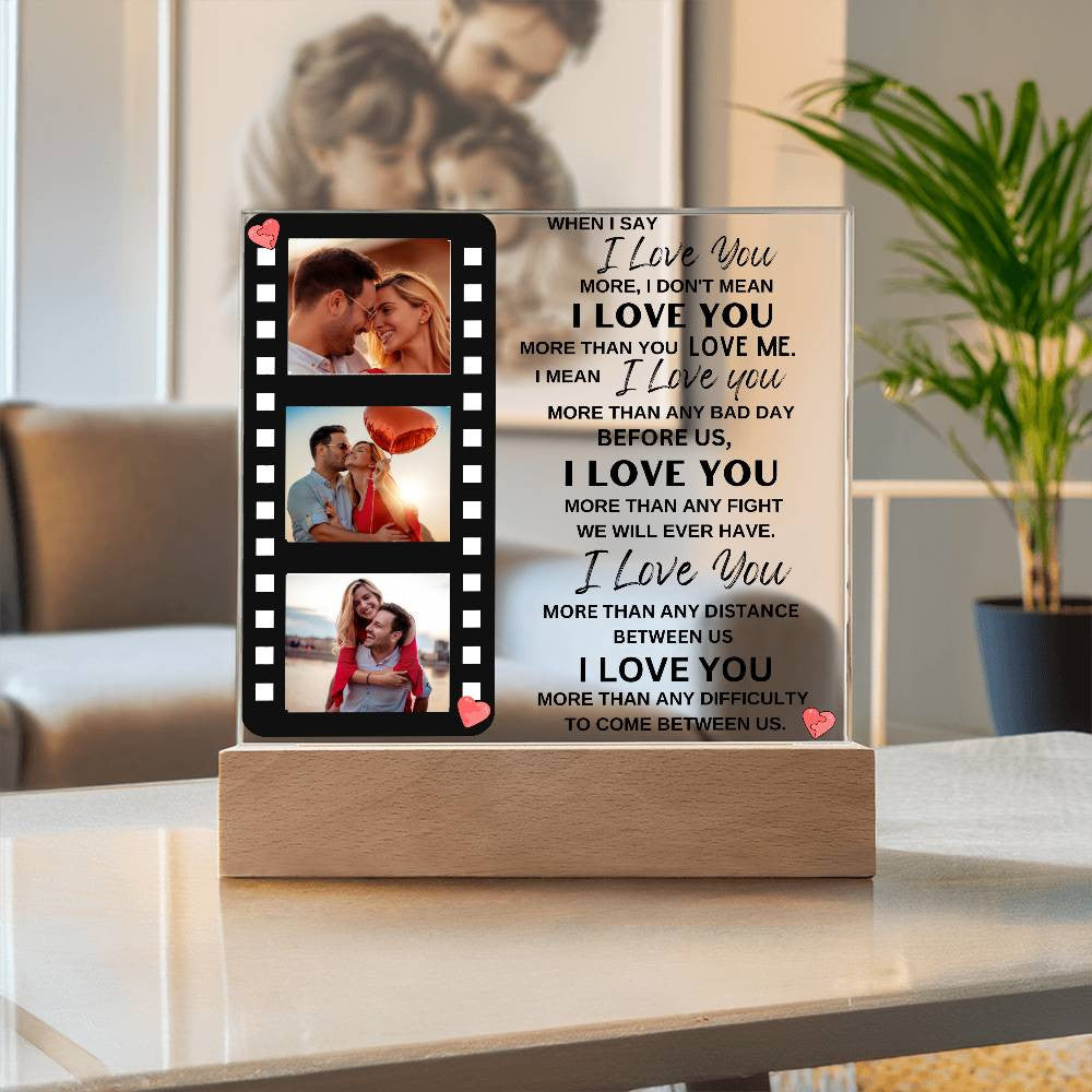 When I Say I Love You | Film Strip Photo Acrylic Light