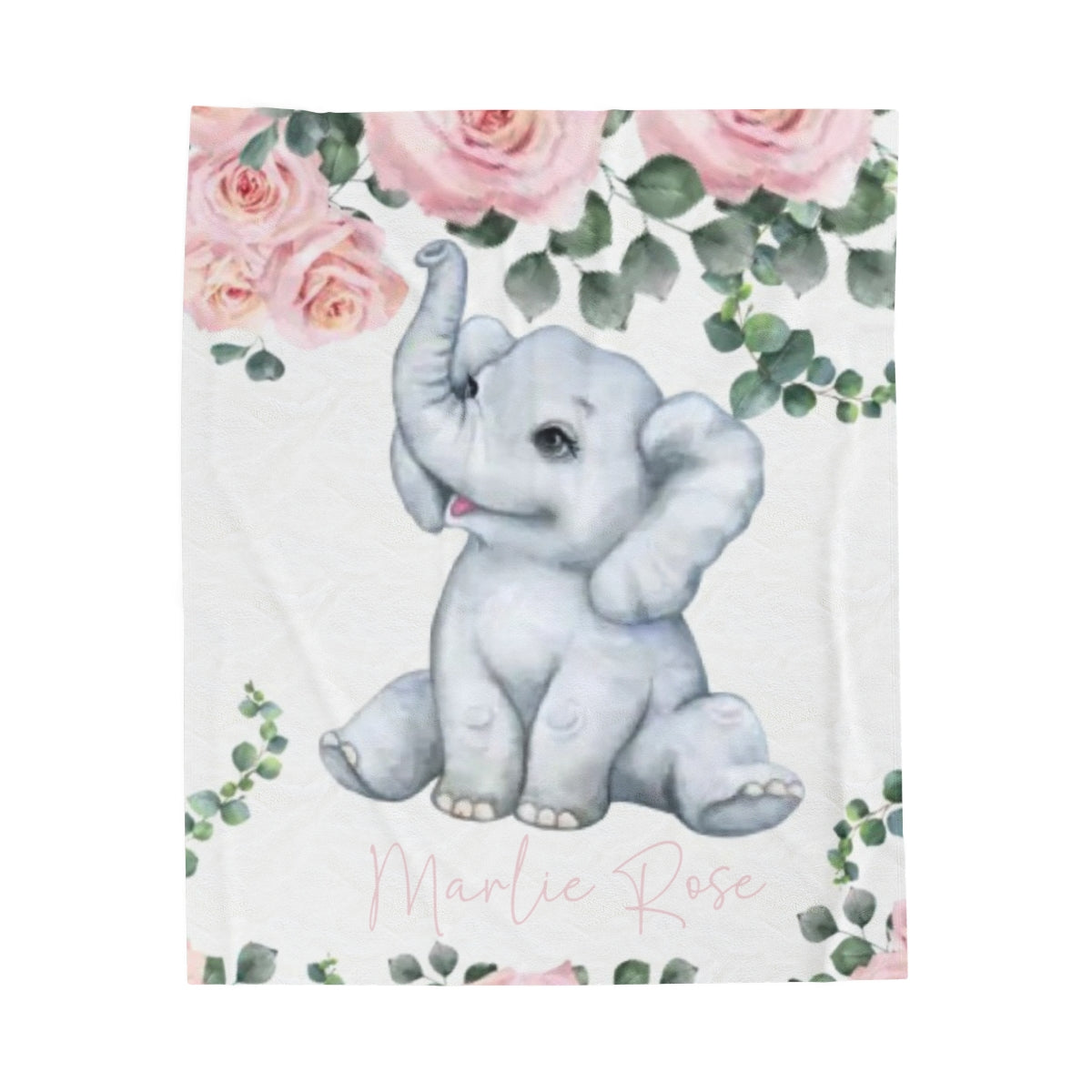 Rosie the Elephant | Plush Blanket