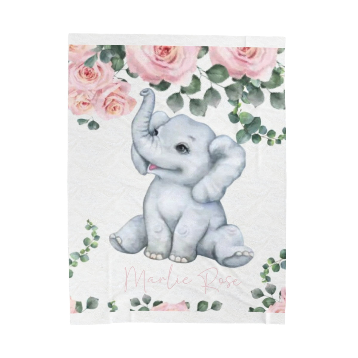 Rosie the Elephant | Plush Blanket