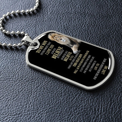 To My Son| This Old Lion| Dog Tag