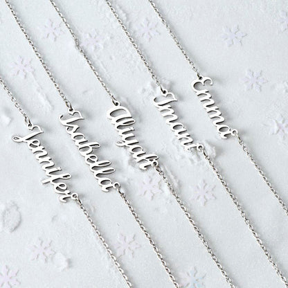 PLACE A NAME ON A NECKLACE | YELLOW GOLD OR STAINLESS