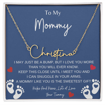 To MY Mommy | Kicks & Kisses| Signature Name Necklace