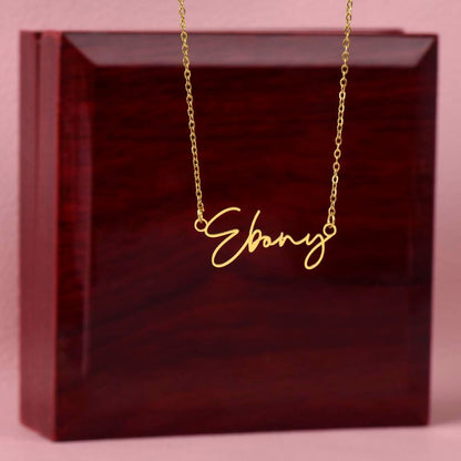 To MY Mommy | Kicks & Kisses| Signature Name Necklace